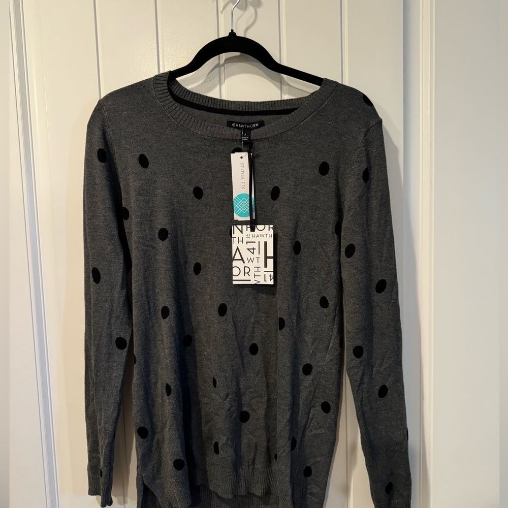 NWT 41 Hawthorn polka dot sweater
